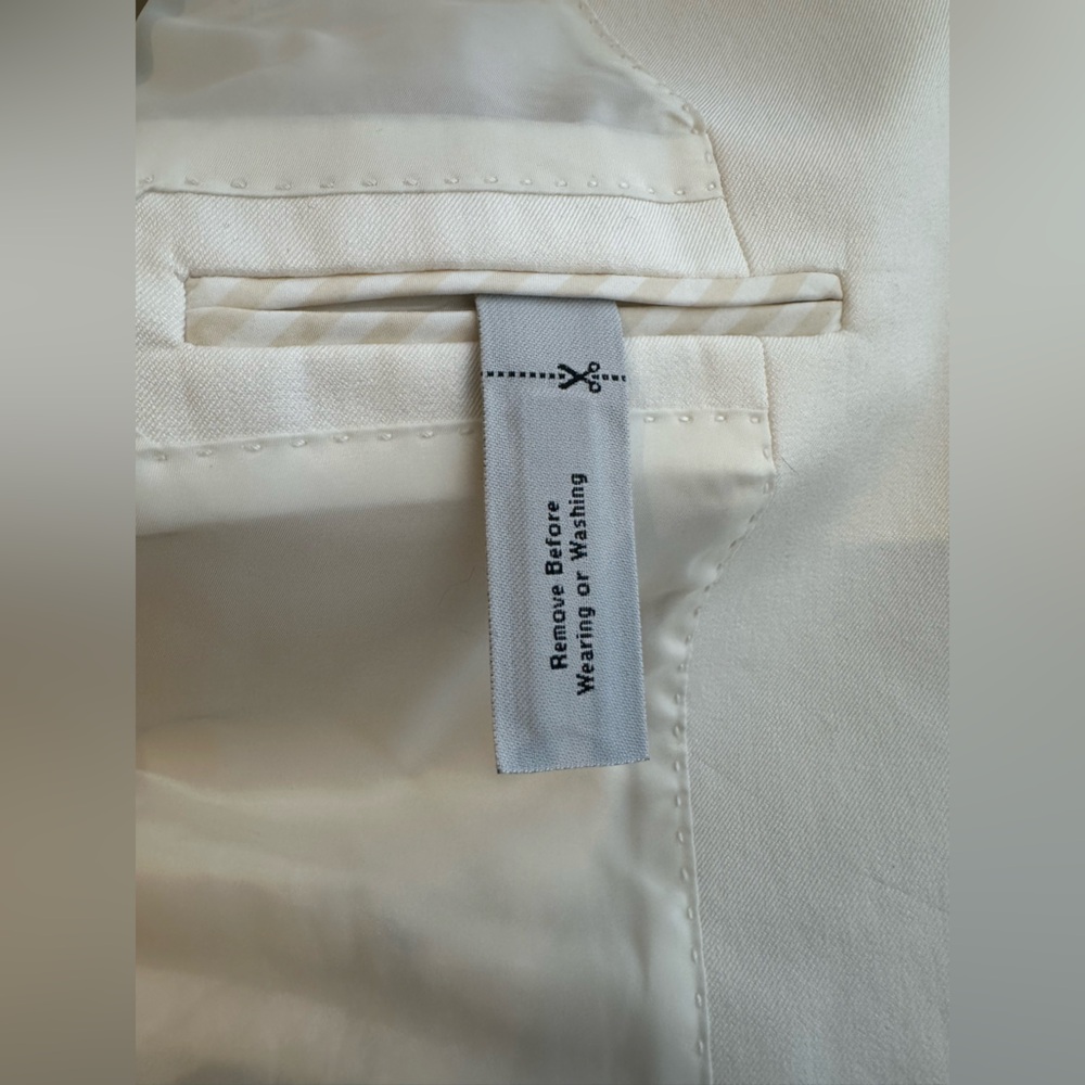 J. Crew NWT White Cotton Blend Fitted Women’s Blazer (Size 2) - Picture 9 of 9